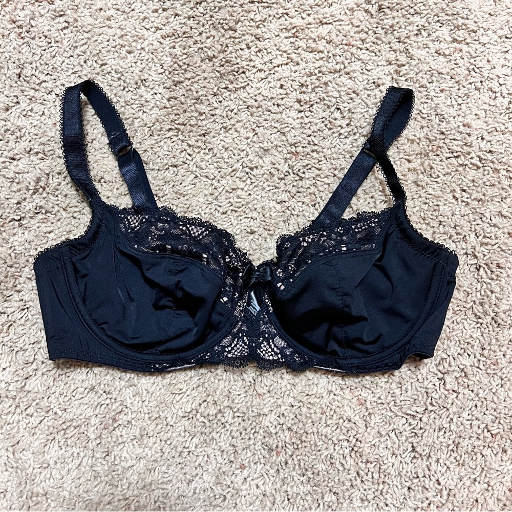 Dorina Balconette Unlined Bra 34DD Black Beige